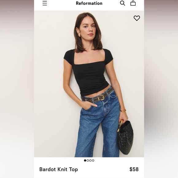 Reformation Bardot Knit Top - Picture 2 of 7